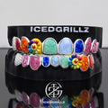 Spinning SunFlower Rainbow Opal Custom Grillz