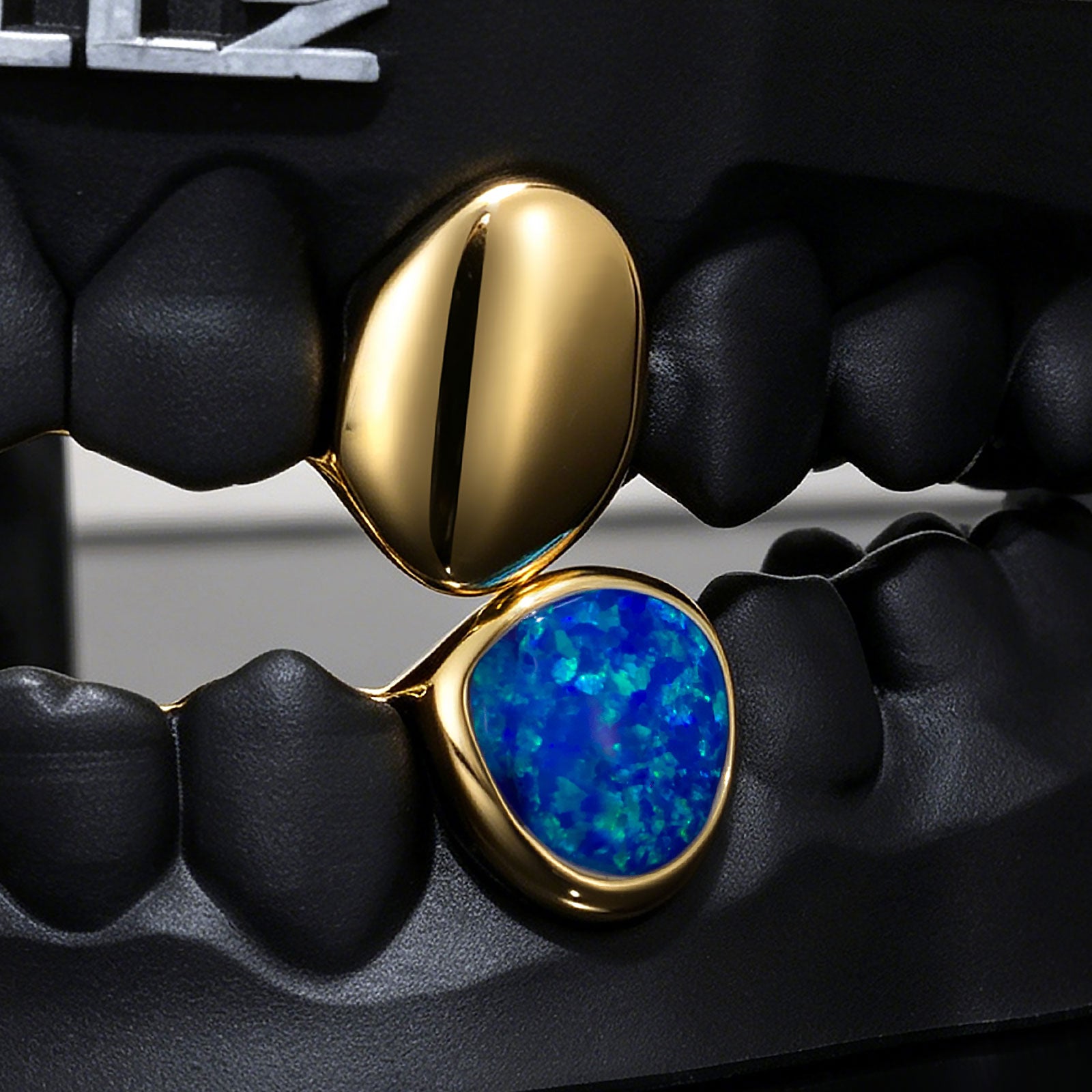 "St. Vincent Flag" Enamel & Emerald Clover Opal Grillz