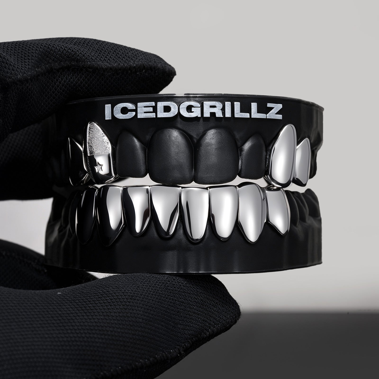 Star Diamond Dust & Mirror Polished Solid Grillz