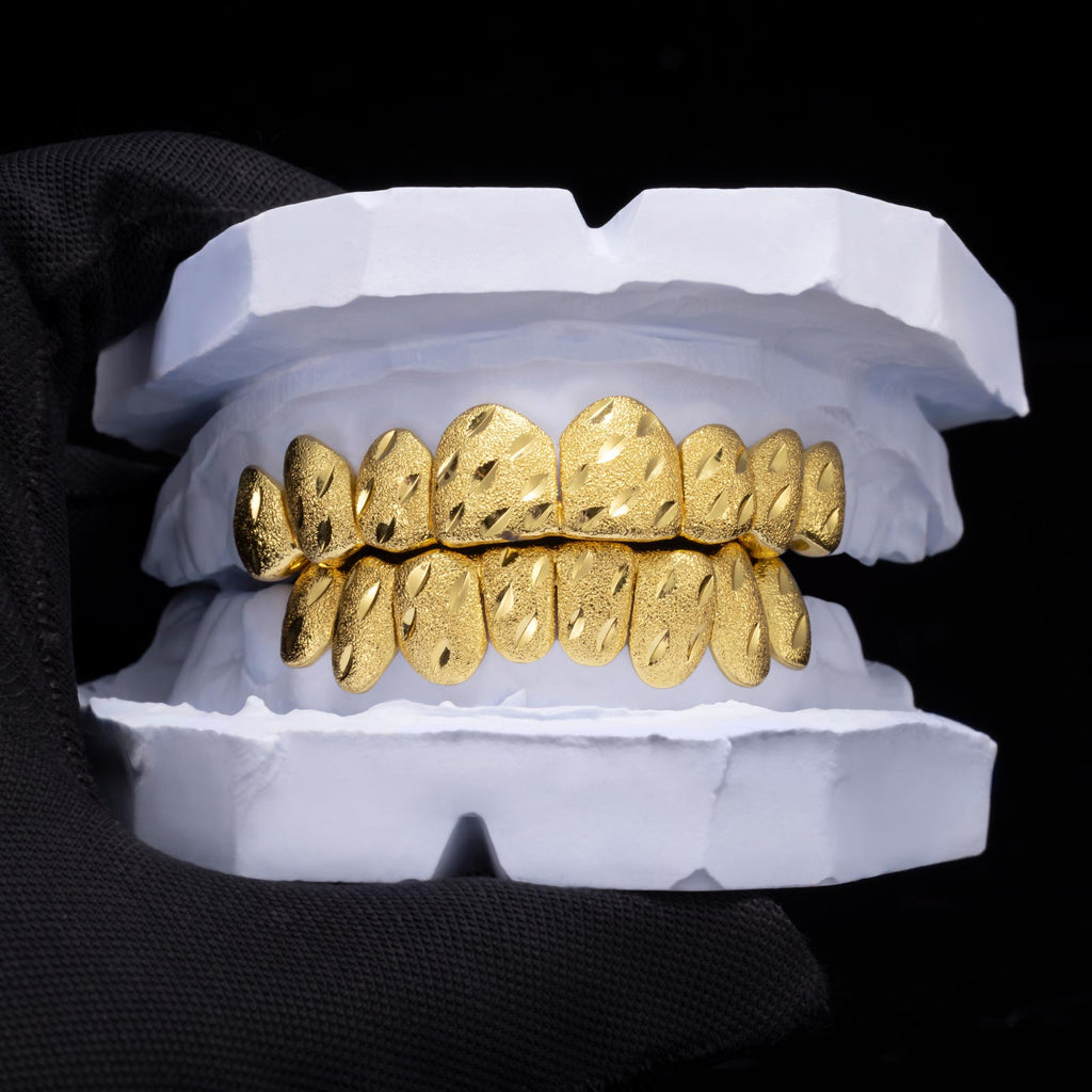 Textured Diamond Cut Nugget Grillz