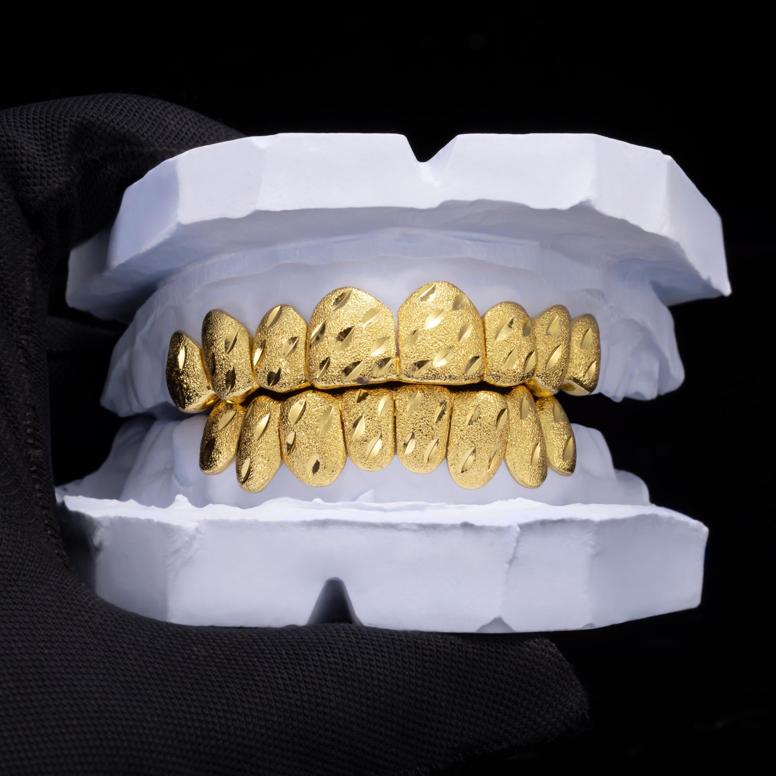 Textured Diamond Cut Nugget Grillz