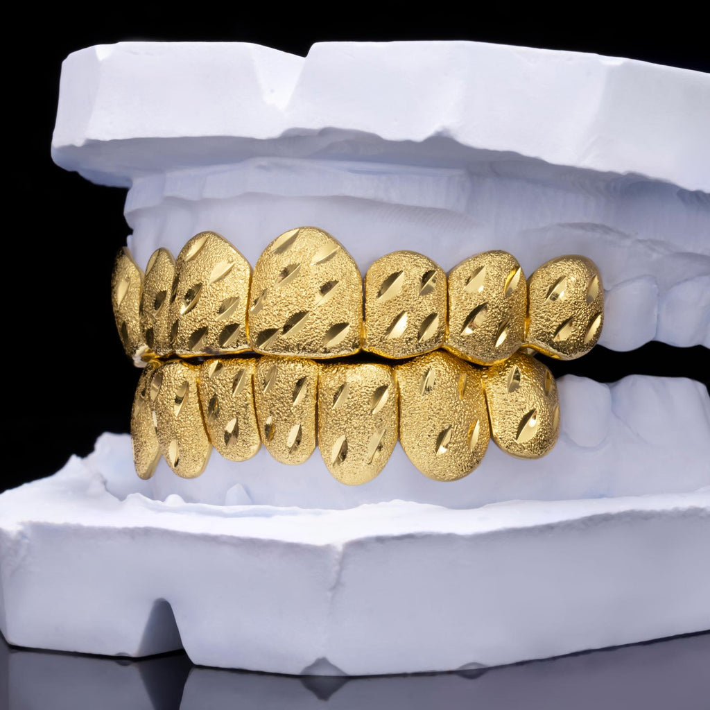 Textured Diamond Cut Nugget Grillz