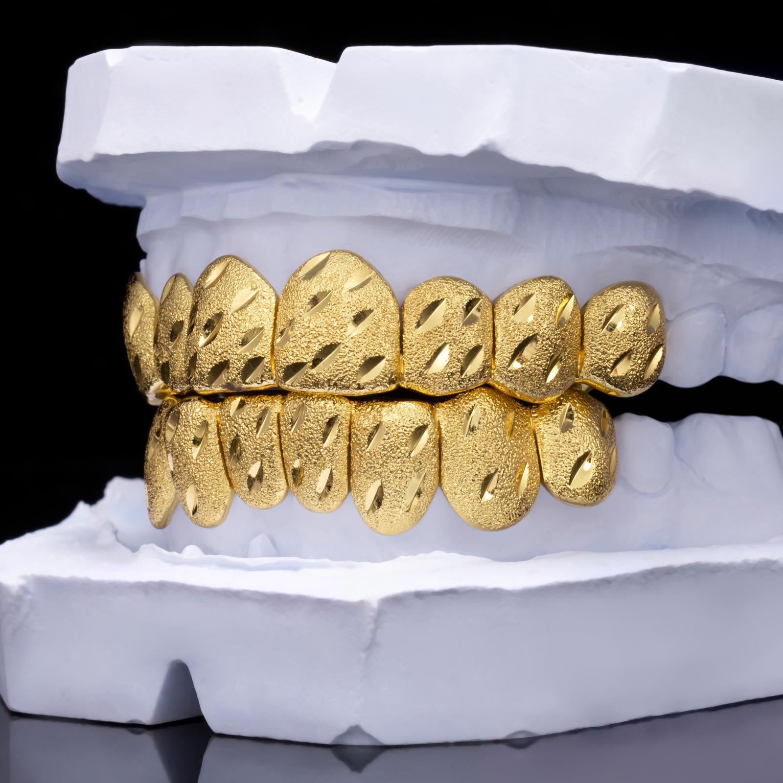 Textured Diamond Cut Nugget Grillz