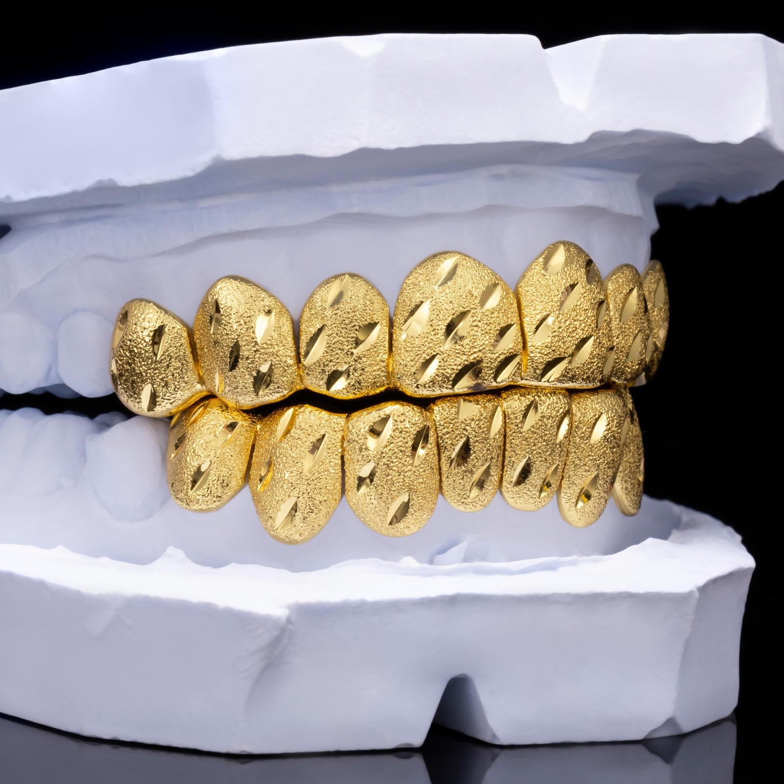 Textured Diamond Cut Nugget Grillz
