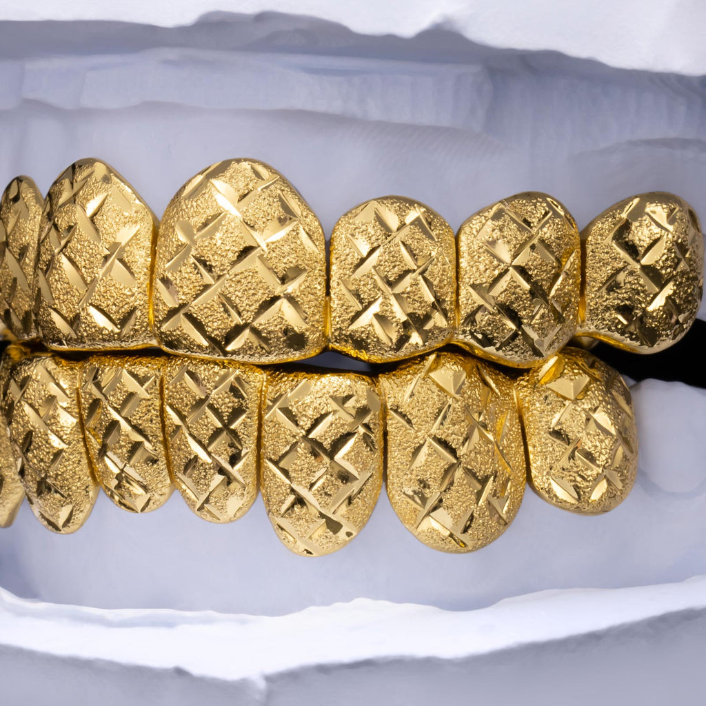 X-Cut Over Diamond Dust Custom Grillz