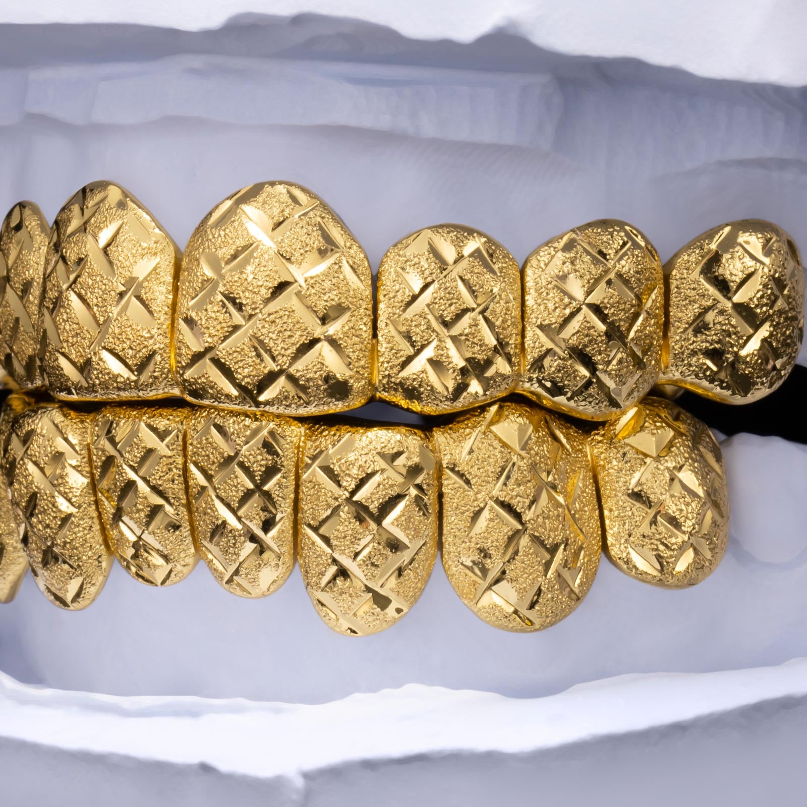 X-Cut Over Diamond Dust Custom Grillz