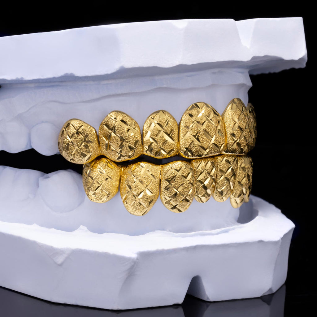 X-Cut Over Diamond Dust Custom Grillz