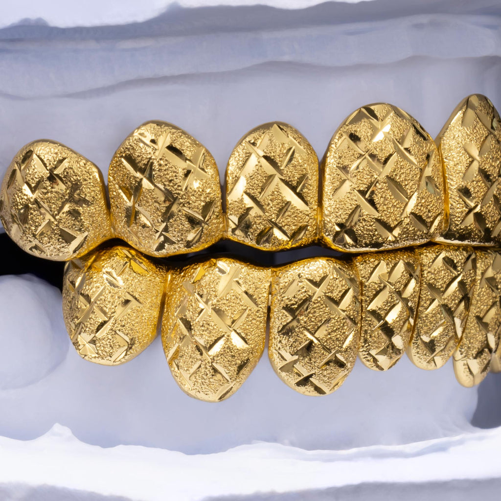 X-Cut Over Diamond Dust Custom Grillz
