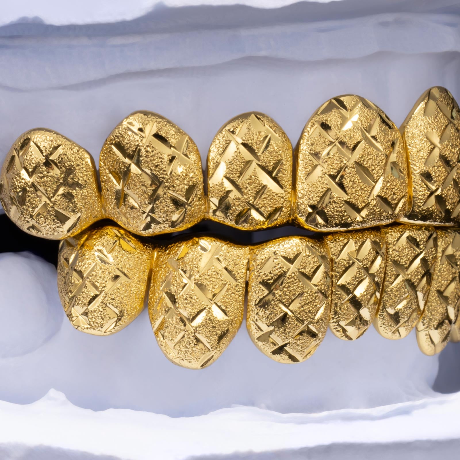 X-Cut Over Diamond Dust Custom Grillz