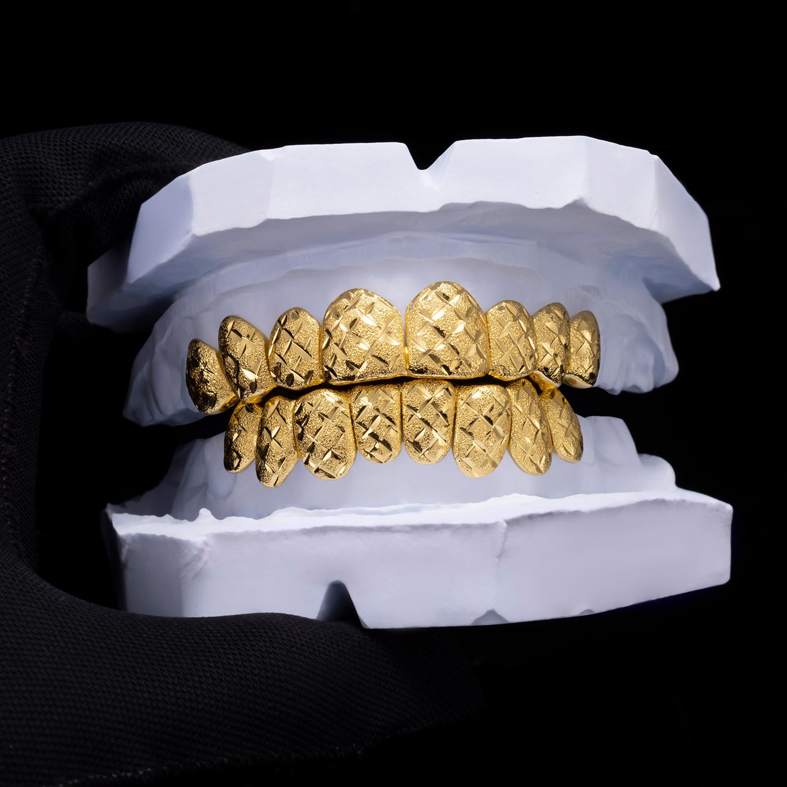 X-Cut Over Diamond Dust Custom Grillz