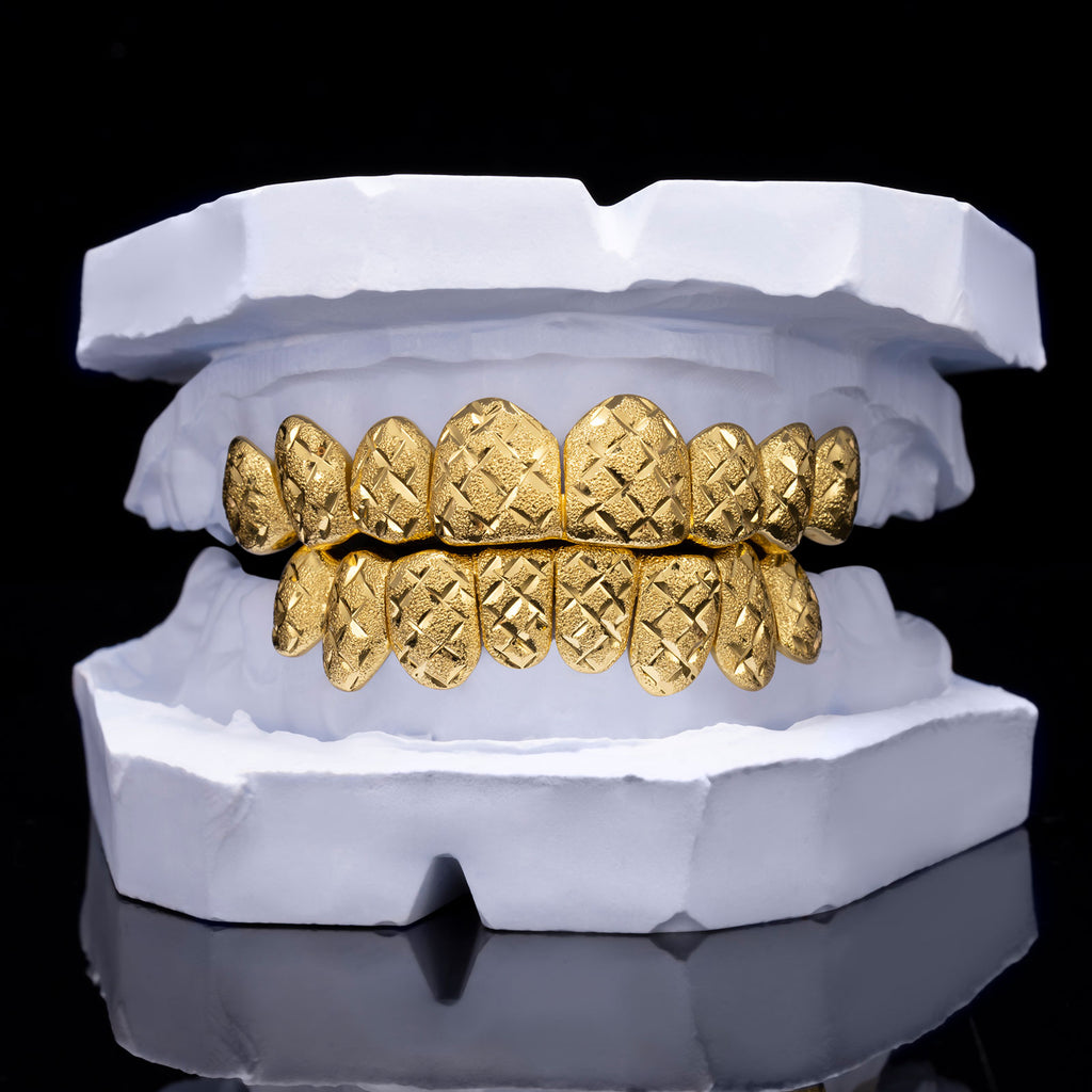 X-Cut Over Diamond Dust Custom Grillz
