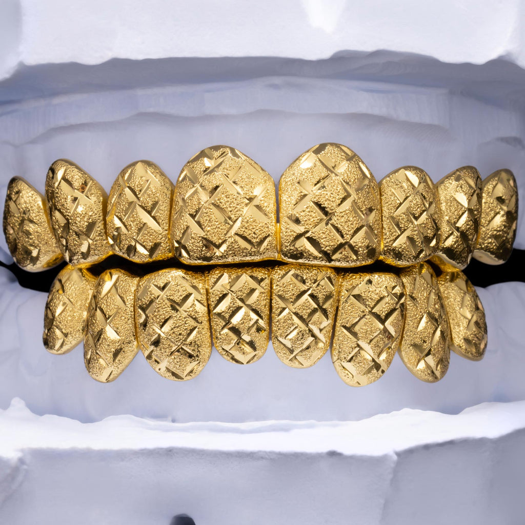 X-Cut Over Diamond Dust Custom Grillz