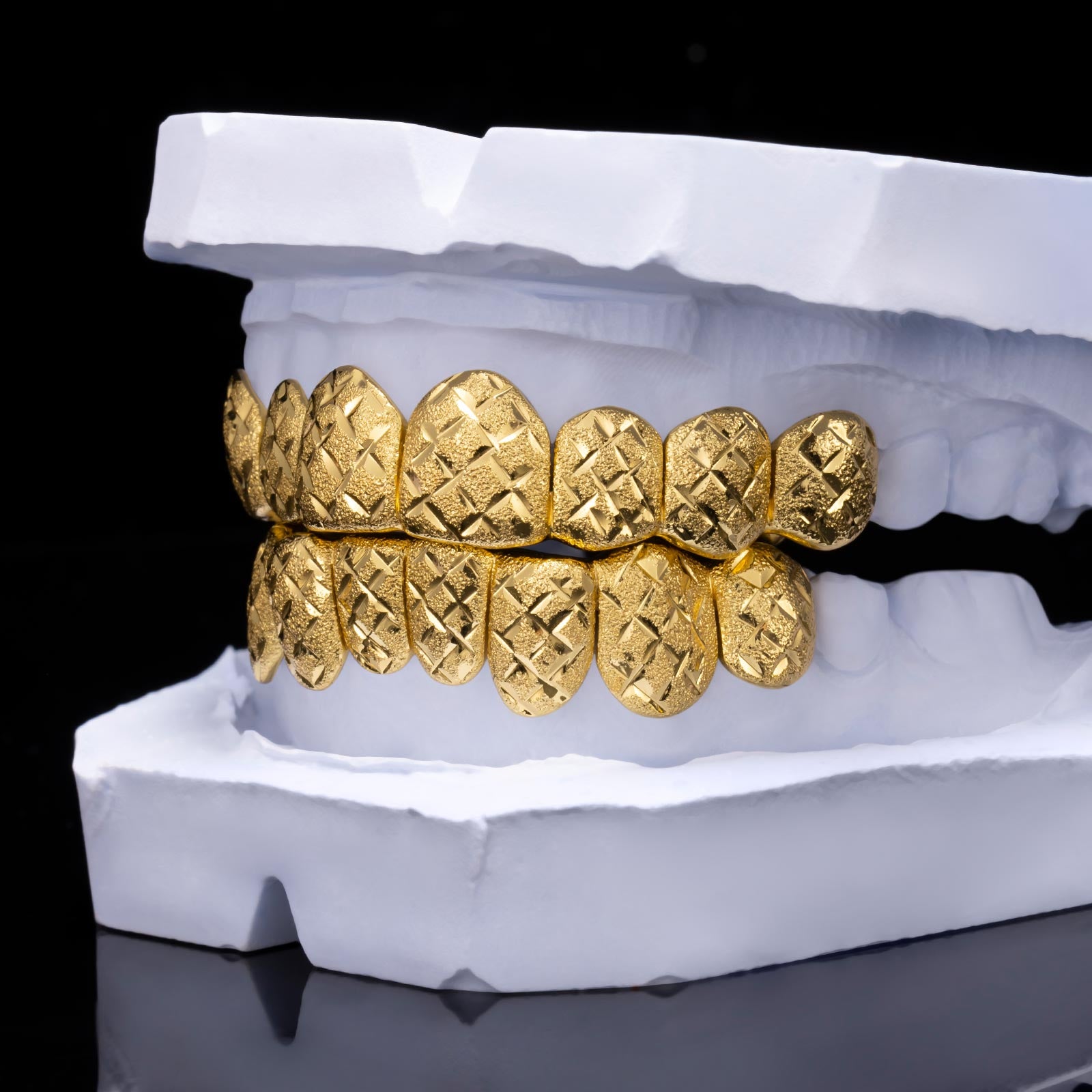 X-Cut Over Diamond Dust Custom Grillz